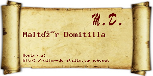 Maltár Domitilla névjegykártya